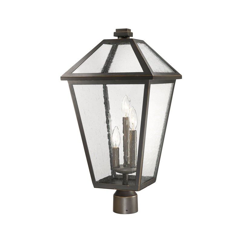 Z-Lite 579PHXLR-ORB Talbot Three Light Outdoor Post Mount, Oil Rubbed Bronze