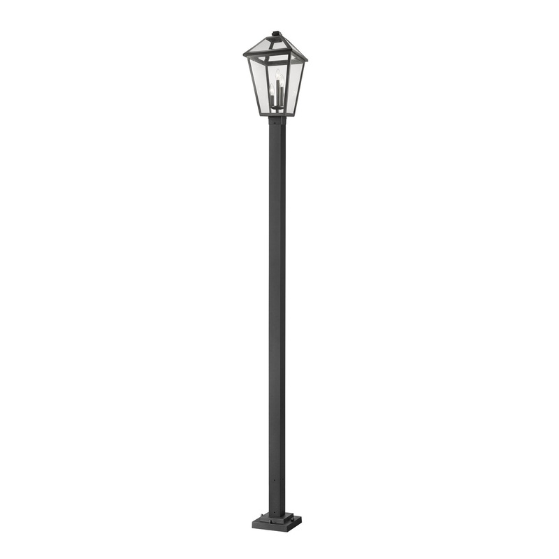 Z-Lite 579PHXLS-536P-BK Talbot Three Light Outdoor Post Mount, Black