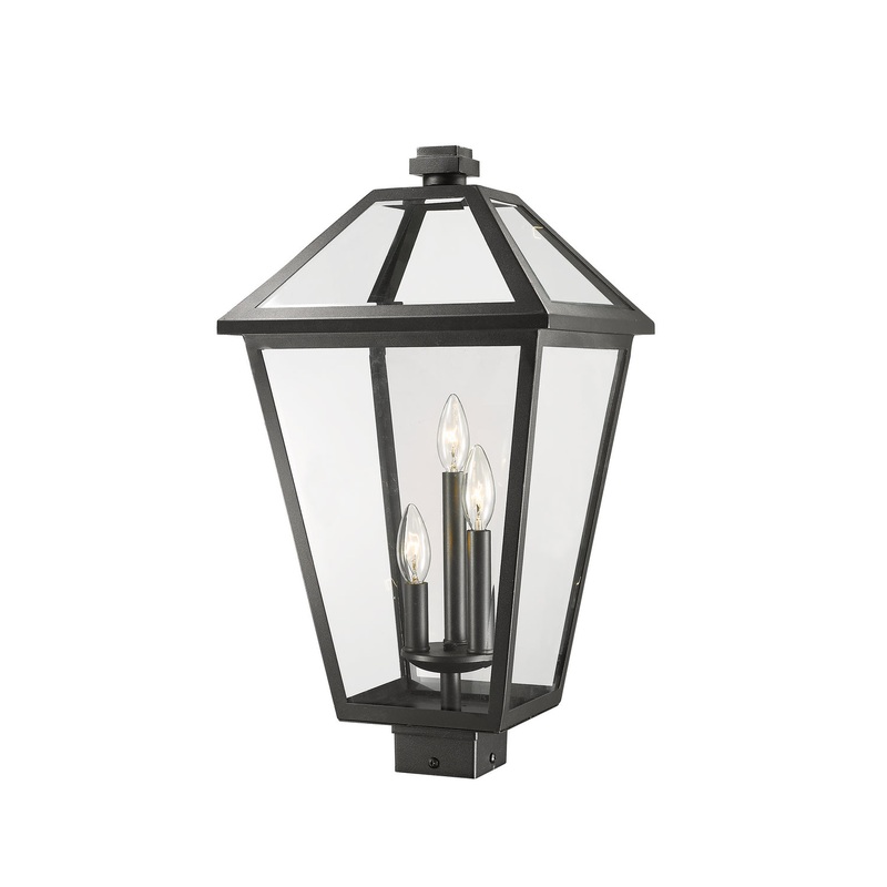Z-Lite 579PHXLS-BK Talbot Three Light Outdoor Post Mount, Black
