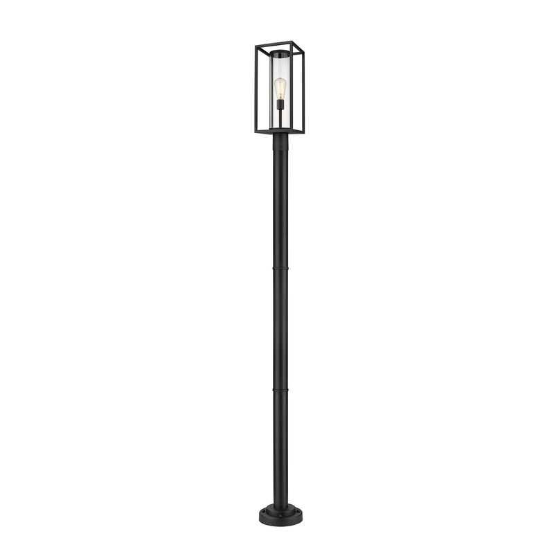 Z-Lite 584PHBR-567P-BK Dunbroch One Light Outdoor Post Mount, Black