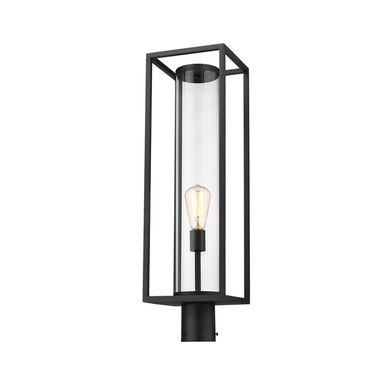 Z-Lite 584PHBR-BK Dunbroch One Light Outdoor Post Mount, Black