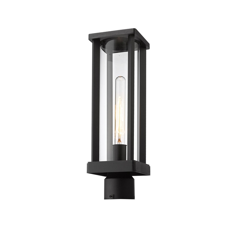 Z-Lite 586PHMR-BK Glenwood One Light Outdoor Post Mount, Black