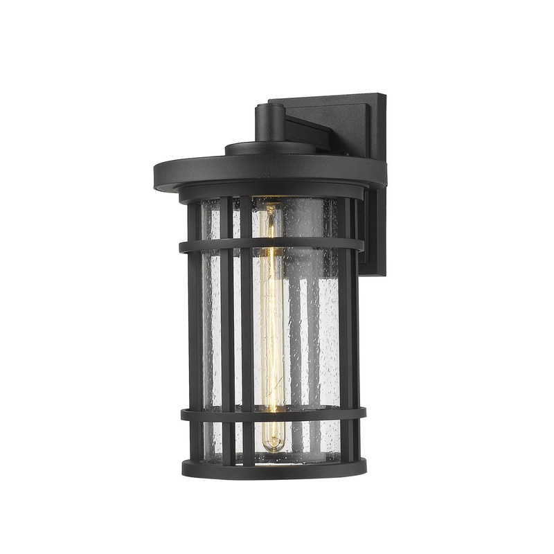 Z-Lite 570B-BK Jordan One Light Outdoor Wall Sconce, Black