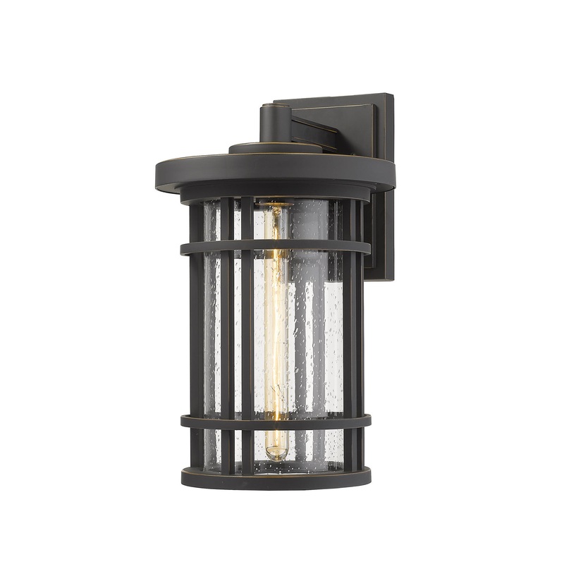 Z-Lite 570B-ORB Jordan One Light Outdoor Wall Sconce, Oil Rubbed Bronze