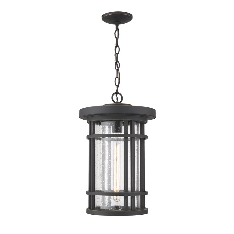 Z-Lite 570CHXL-ORB Jordan One Light Outdoor Chain Mount Ceiling Fixture, Oil Rubbed Bronze