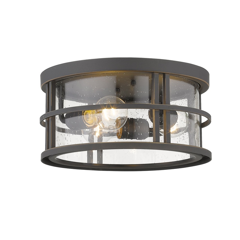 Z-Lite 570F-ORB Jordan Three Light Outdoor Flush Mount, Oil Rubbed Bronze