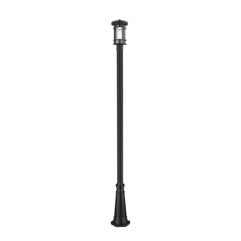 Z-Lite 570PHM-519P-BK Jordan One Light Outdoor Post Mount, Black
