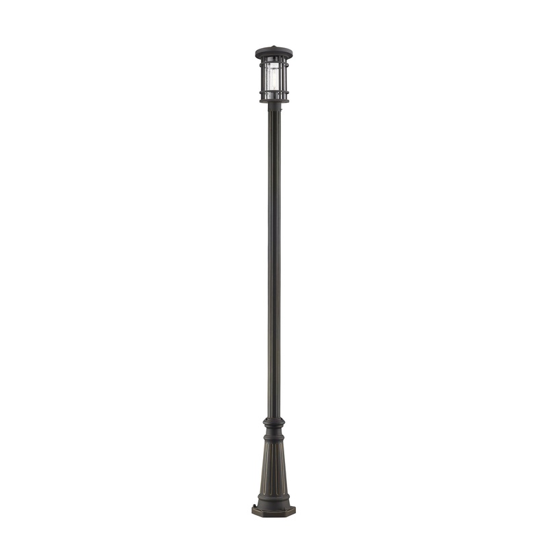 Z-Lite 570PHM-519P-ORB Jordan One Light Outdoor Post Mount, Oil Rubbed Bronze