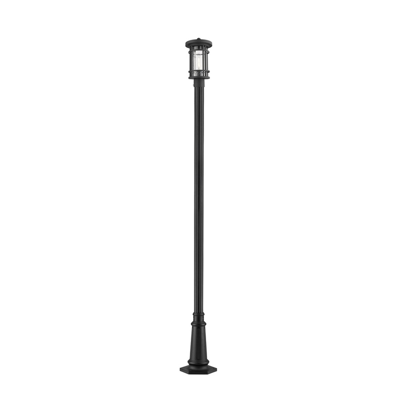 Z-Lite 570PHM-557P-BK Jordan One Light Outdoor Post Mount, Black