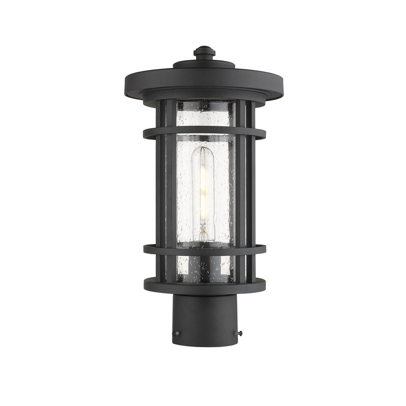 Z-Lite 570PHM-BK Jordan One Light Outdoor Post Mount, Black