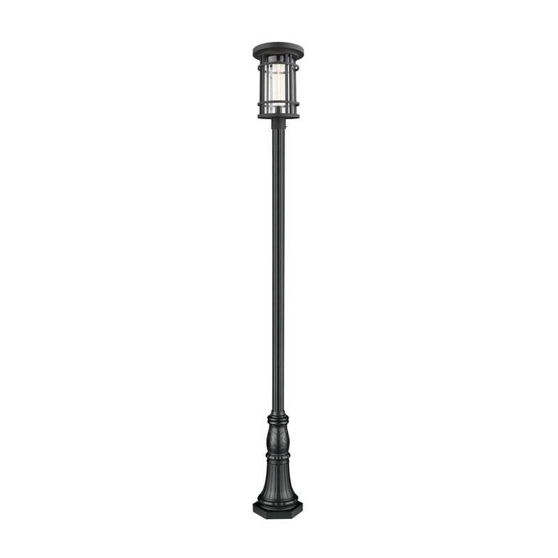 Z-Lite 570PHXL-518P-BK Jordan One Light Outdoor Post Mount, Black