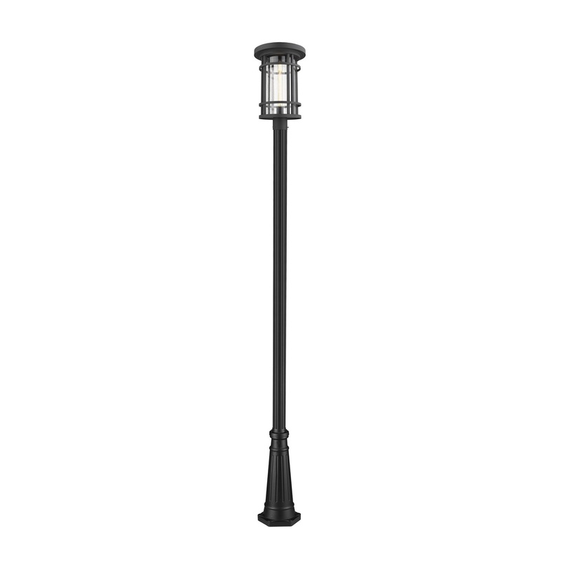 Z-Lite 570PHXL-519P-BK Jordan One Light Outdoor Post Mount, Black