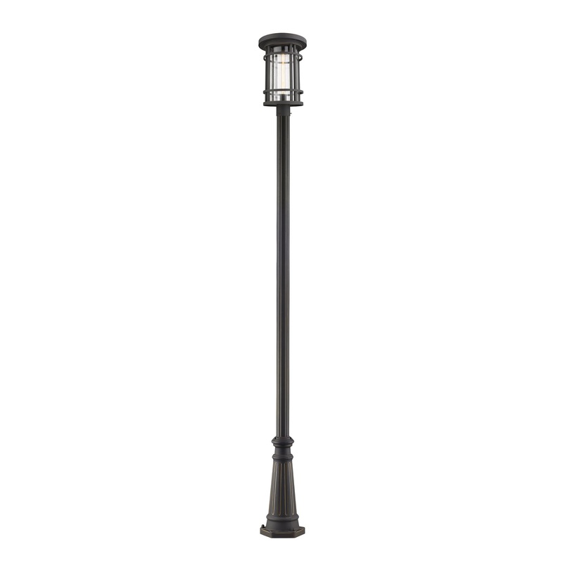 Z-Lite 570PHXL-519P-ORB Jordan One Light Outdoor Post Mount, Oil Rubbed Bronze
