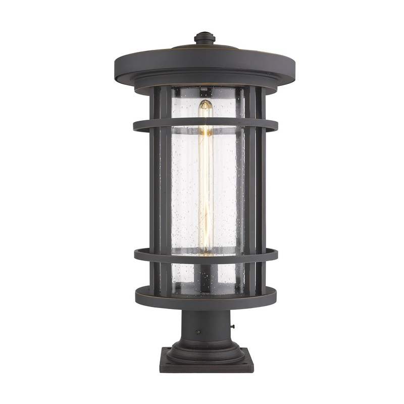 Z-Lite 570PHXL-533PM-ORB Jordan One Light Outdoor Pier Mount, Oil Rubbed Bronze