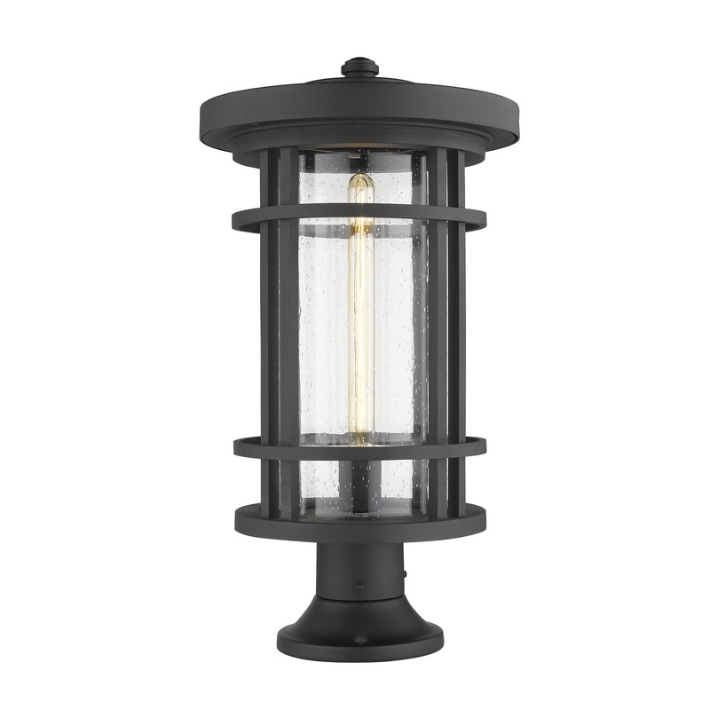 Z-Lite 570PHXL-553PM-BK Jordan One Light Outdoor Pier Mount, Black