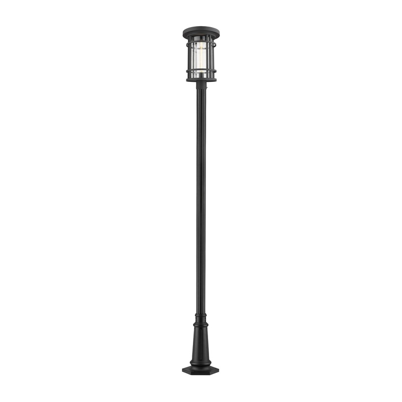 Z-Lite 570PHXL-557P-BK Jordan One Light Outdoor Post Mount, Black
