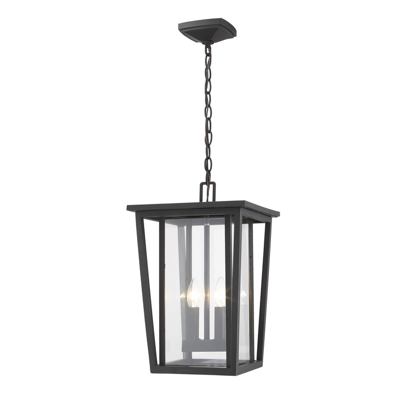Z-Lite 571CHB-ORB Seoul Two Light Outdoor Chain Mount Ceiling Fixture, Oil Rubbed Bronze