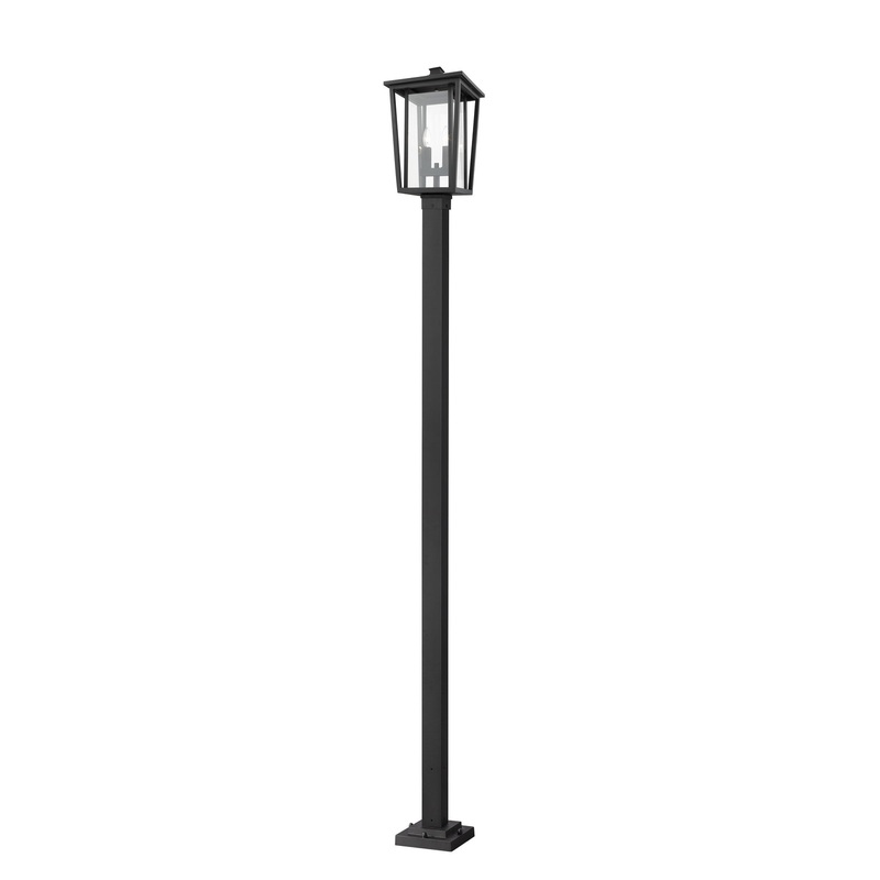 Z-Lite 571PHBS-536P-BK Seoul Two Light Outdoor Post Mount, Black