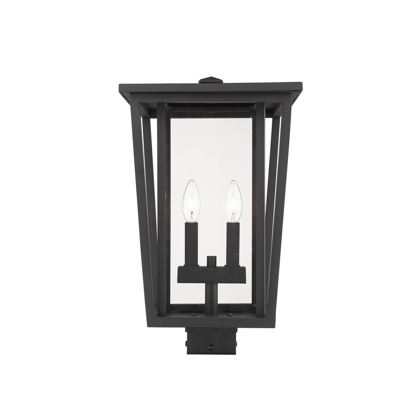 Z-Lite 571PHBS-BK Seoul Two Light Outdoor Post Mount, Black