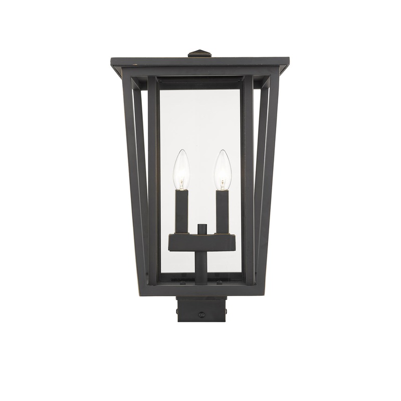 Z-Lite 571PHBS-ORB Seoul Two Light Outdoor Post Mount, Oil Rubbed Bronze