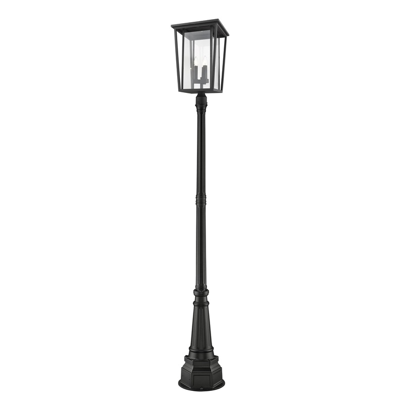 Z-Lite 571PHXLR-564P-BK Seoul Three Light Outdoor Post Mount, Black