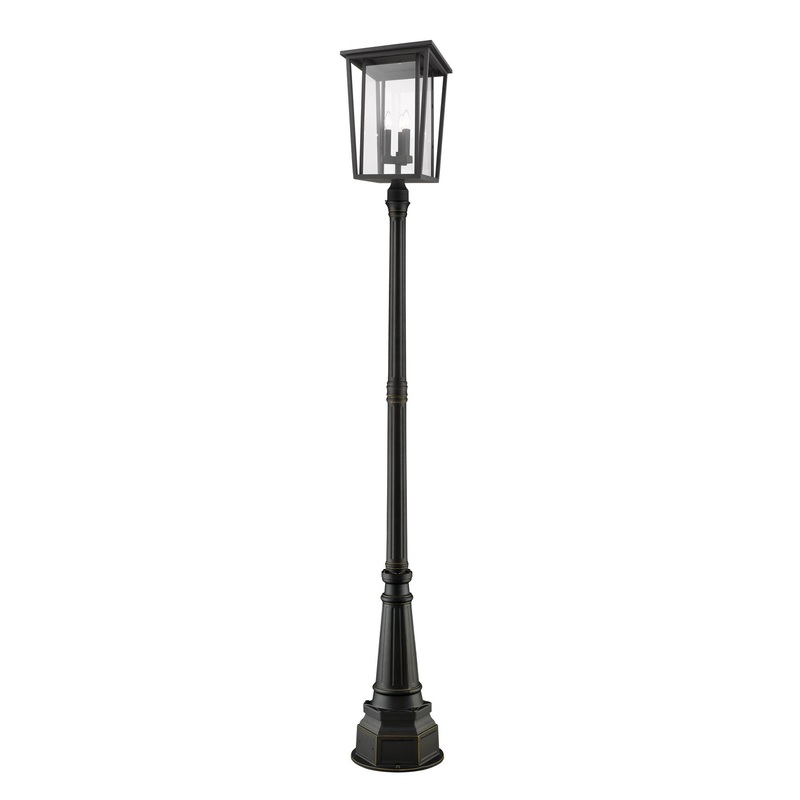 Z-Lite 571PHXLR-564P-ORB Seoul Three Light Outdoor Post Mount, Oil Rubbed Bronze
