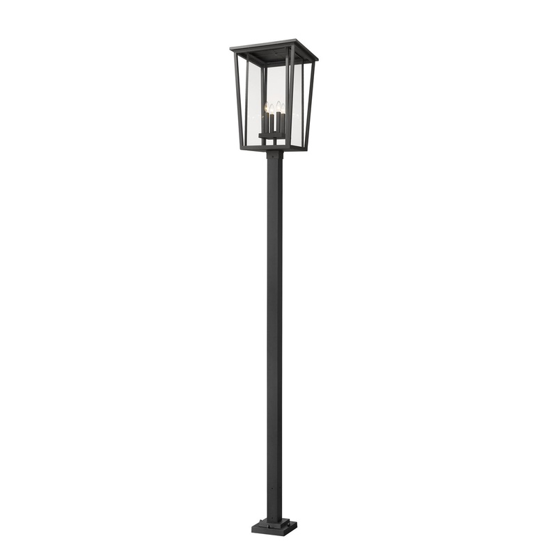 Z-Lite 571PHXXLS-536P-BK Seoul Four Light Outdoor Post Mount, Black
