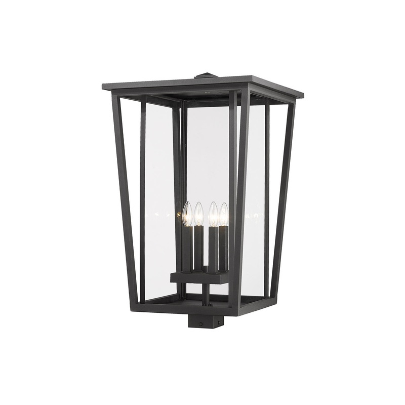 Z-Lite 571PHXXLS-BK Seoul Four Light Outdoor Post Mount, Black