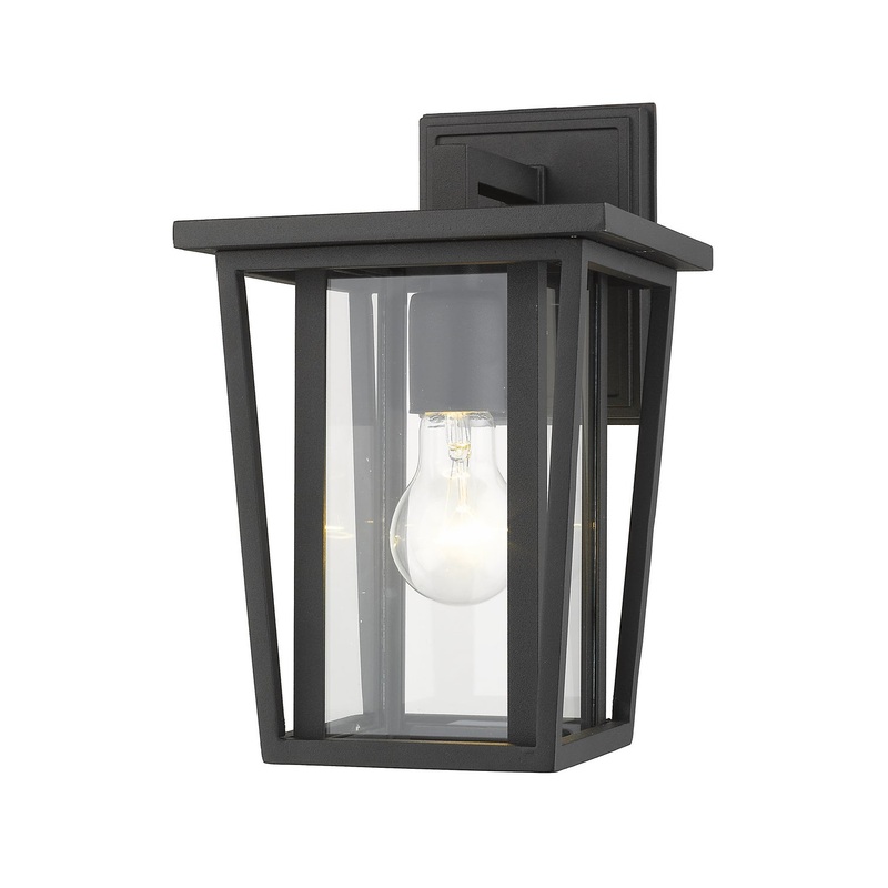 Z-Lite 571S-BK Seoul One Light Outdoor Wall Sconce, Black
