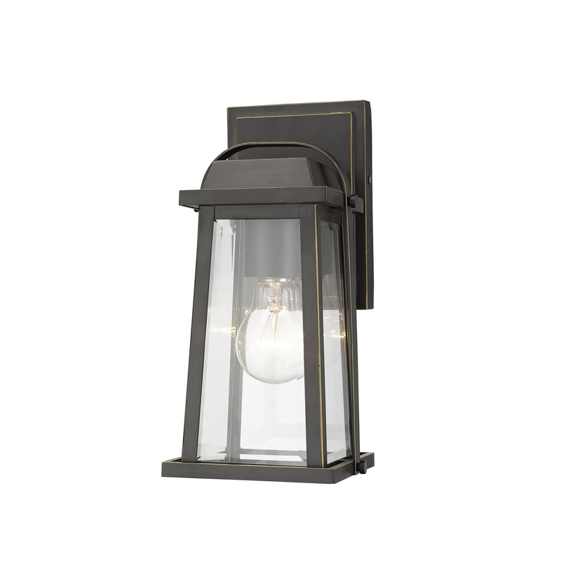 Z-Lite 574S-ORB Millworks One Light Outdoor Wall Sconce, Oil Rubbed Bronze