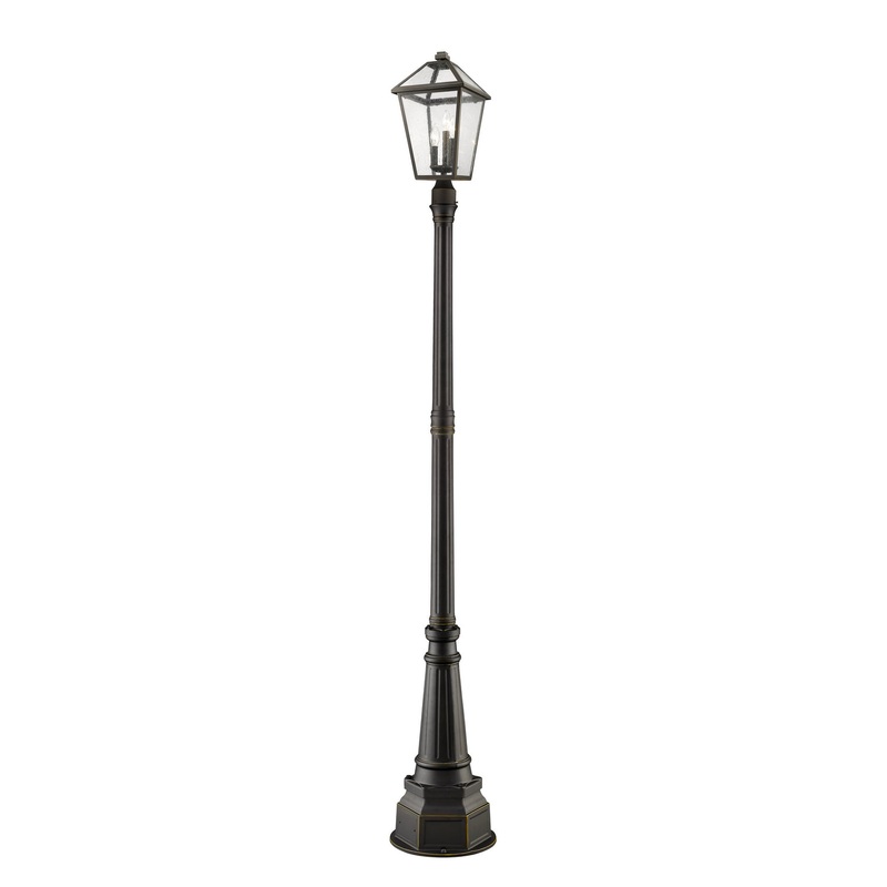 Z-Lite 579PHBR-564P-ORB Talbot Three Light Outdoor Post Mount, Oil Rubbed Bronze