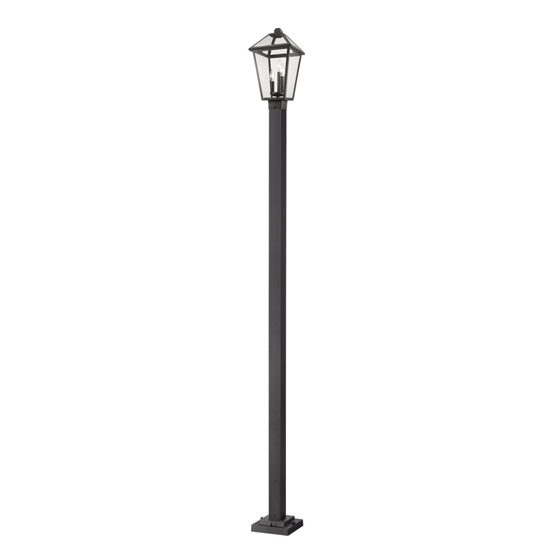 Z-Lite 579PHBS-536P-BK Talbot Three Light Outdoor Post Mount, Black