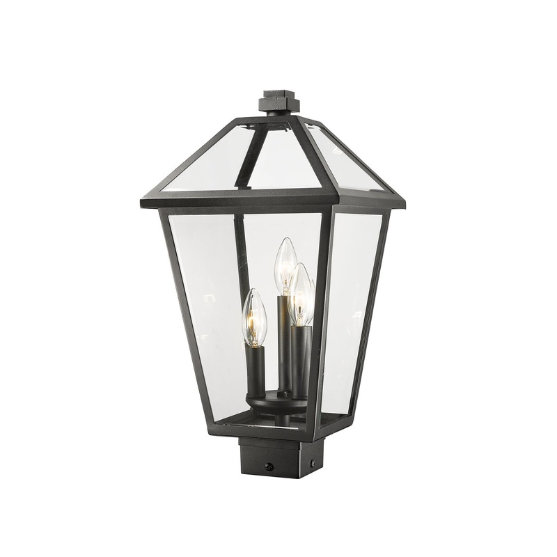Z-Lite 579PHBS-BK Talbot Three Light Outdoor Post Mount, Black