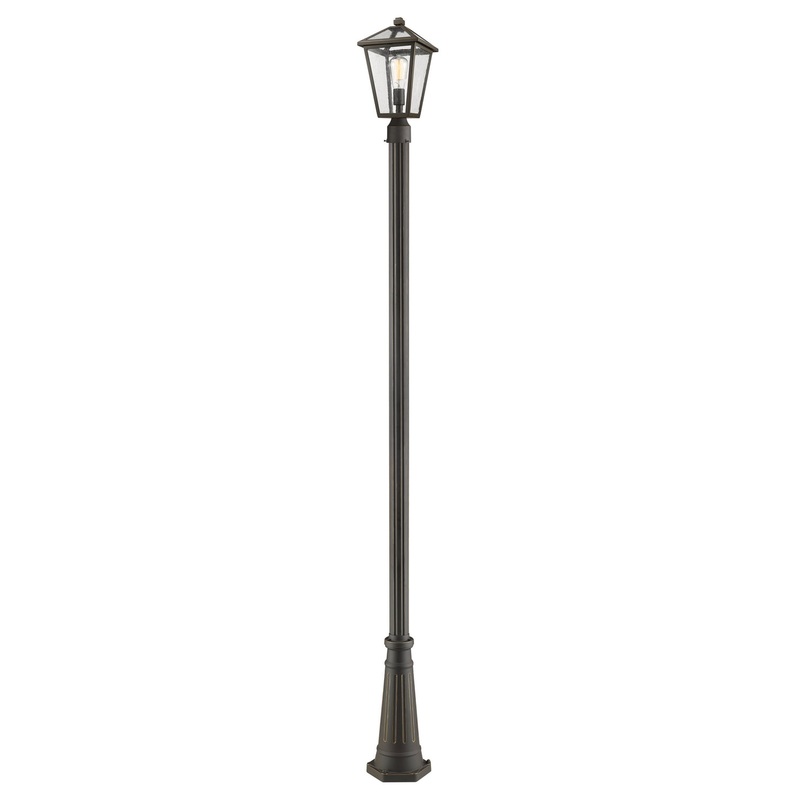 Z-Lite 579PHMR-519P-ORB Talbot One Light Outdoor Post Mount, Oil Rubbed Bronze