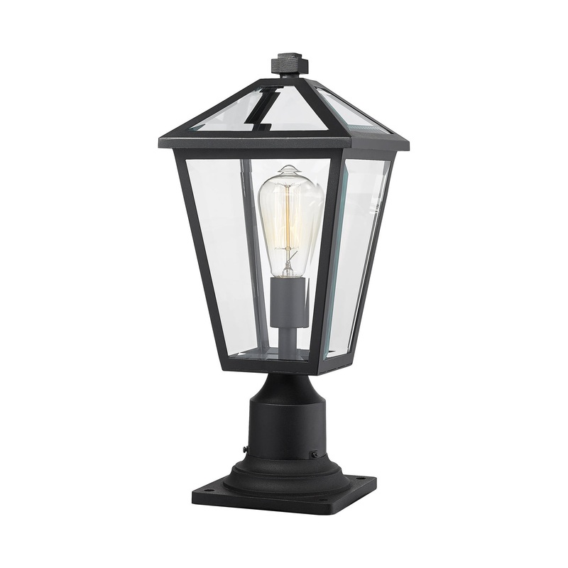 Z-Lite 579PHMR-533PM-BK Talbot One Light Outdoor Pier Mount, Black