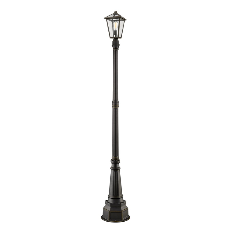 Z-Lite 579PHMR-564P-ORB Talbot One Light Outdoor Post Mount, Oil Rubbed Bronze