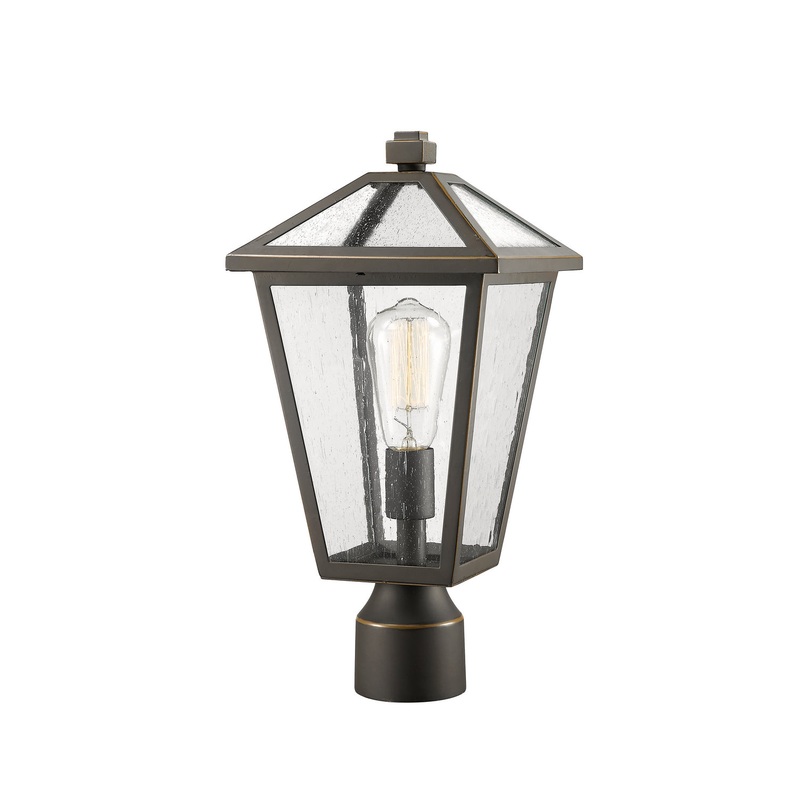 Z-Lite 579PHMR-ORB Talbot One Light Outdoor Post Mount, Oil Rubbed Bronze