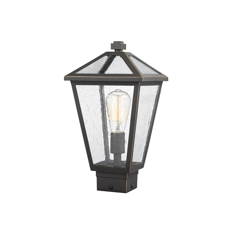 Z-Lite 579PHMS-ORB Talbot One Light Outdoor Post Mount, Oil Rubbed Bronze
