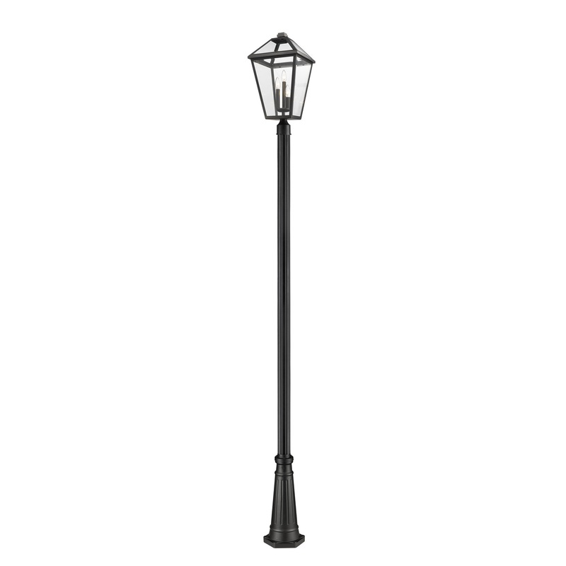 Z-Lite 579PHXLR-519P-BK Talbot Three Light Outdoor Post Mount, Black