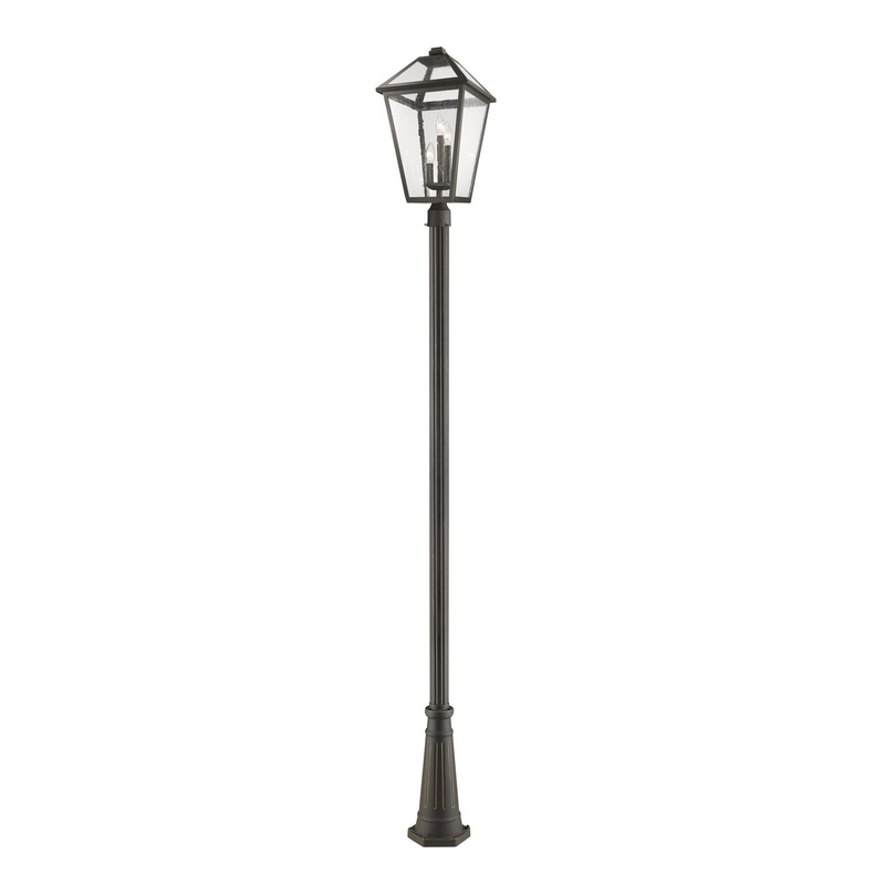 Z-Lite 579PHXLR-519P-ORB Talbot Three Light Outdoor Post Mount, Oil Rubbed Bronze