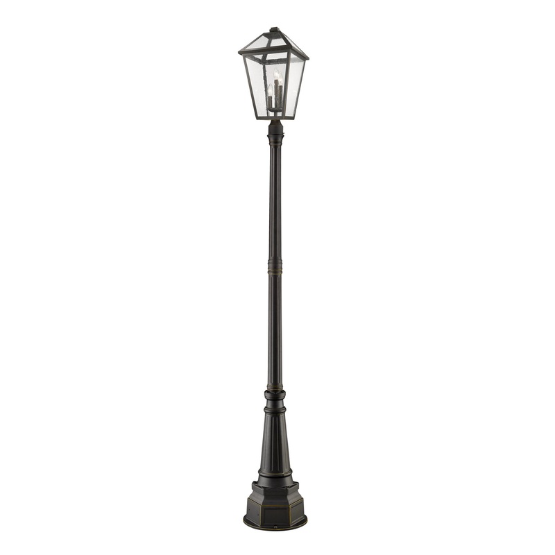 Z-Lite 579PHXLR-564P-ORB Talbot Three Light Outdoor Post Mount, Oil Rubbed Bronze
