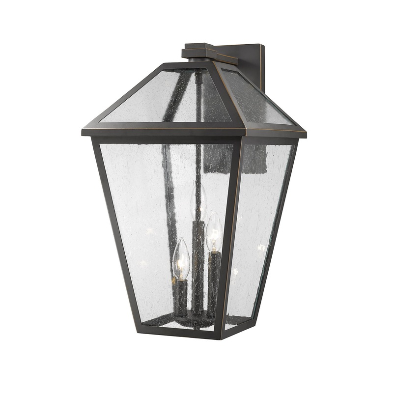 Z-Lite 579XL-ORB Talbot Three Light Outdoor Wall Sconce, Oil Rubbed Bronze