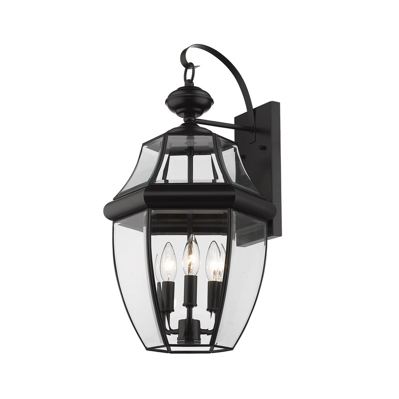 Z-Lite 580B-BK Westover Three Light Outdoor Wall Sconce, Black