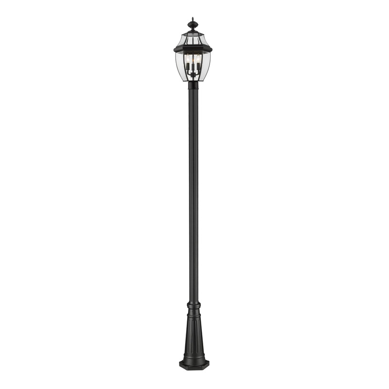 Z-Lite 580PHB-519P-BK Westover Three Light Outdoor Post Mount, Black