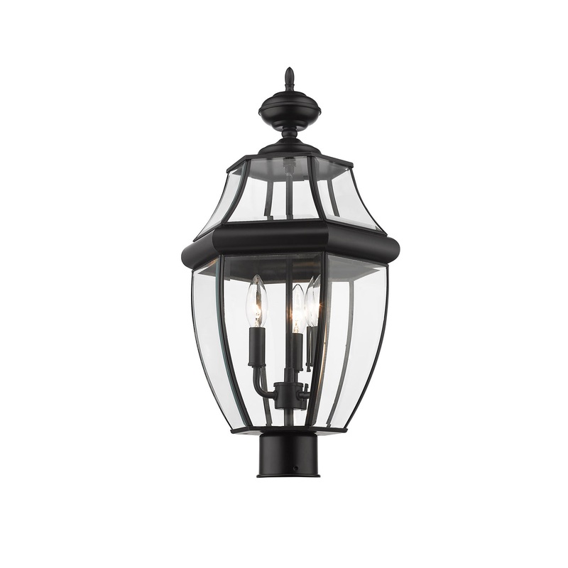 Z-Lite 580PHB-BK Westover Three Light Outdoor Post Mount, Black