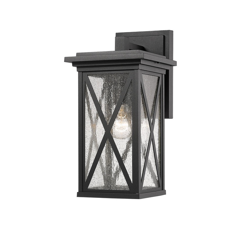 Z-Lite 583M-BK Brookside One Light Outdoor Wall Sconce, Black