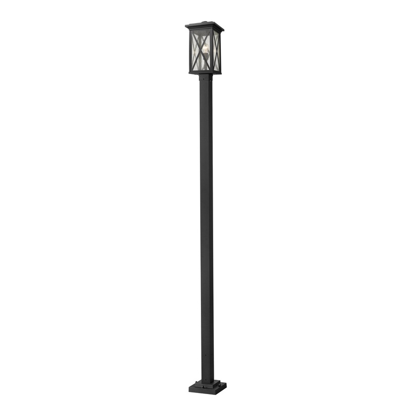 Z-Lite 583PHBS-536P-BK Brookside One Light Outdoor Post Mount, Black