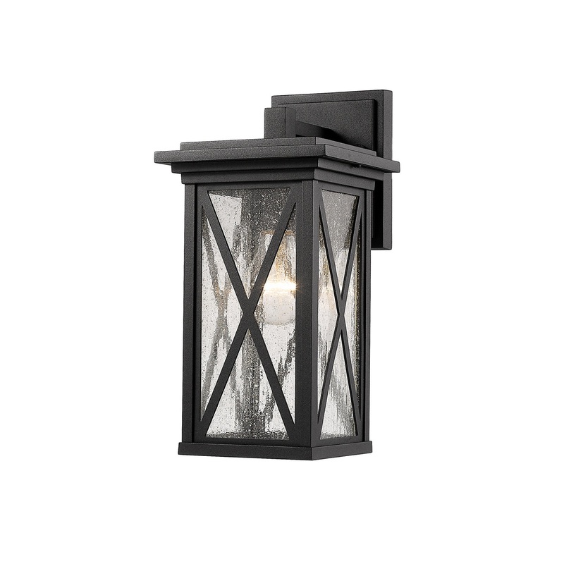 Z-Lite 583S-BK Brookside One Light Outdoor Wall Sconce, Black