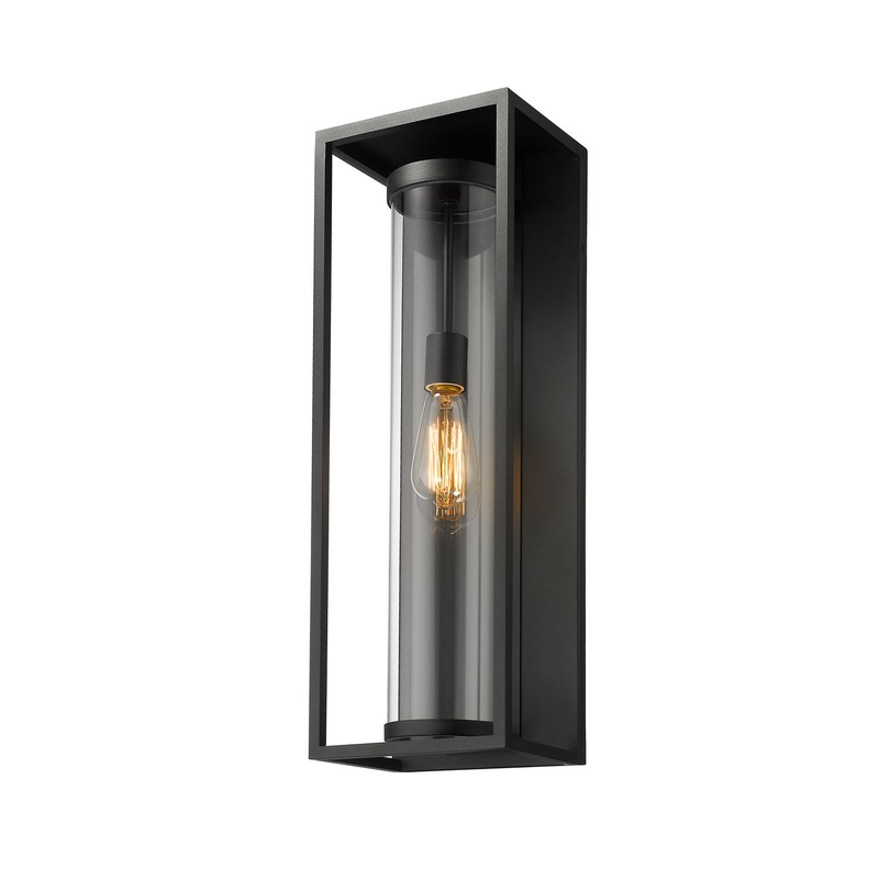 Z-Lite 584B-BK Dunbroch One Light Outdoor Wall Sconce, Black