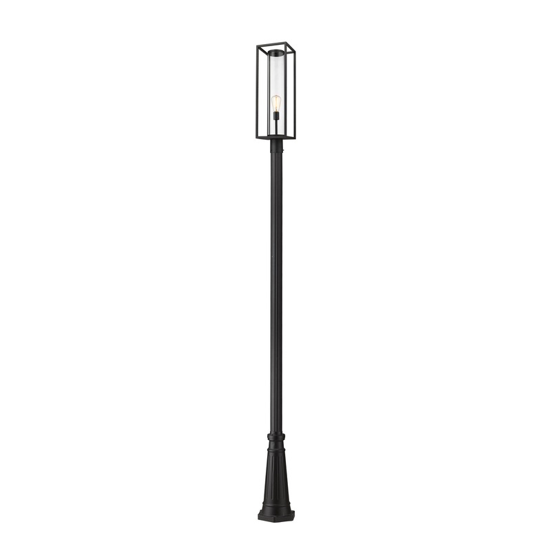 Z-Lite 584PHBR-519P-BK Dunbroch One Light Outdoor Post Mount, Black